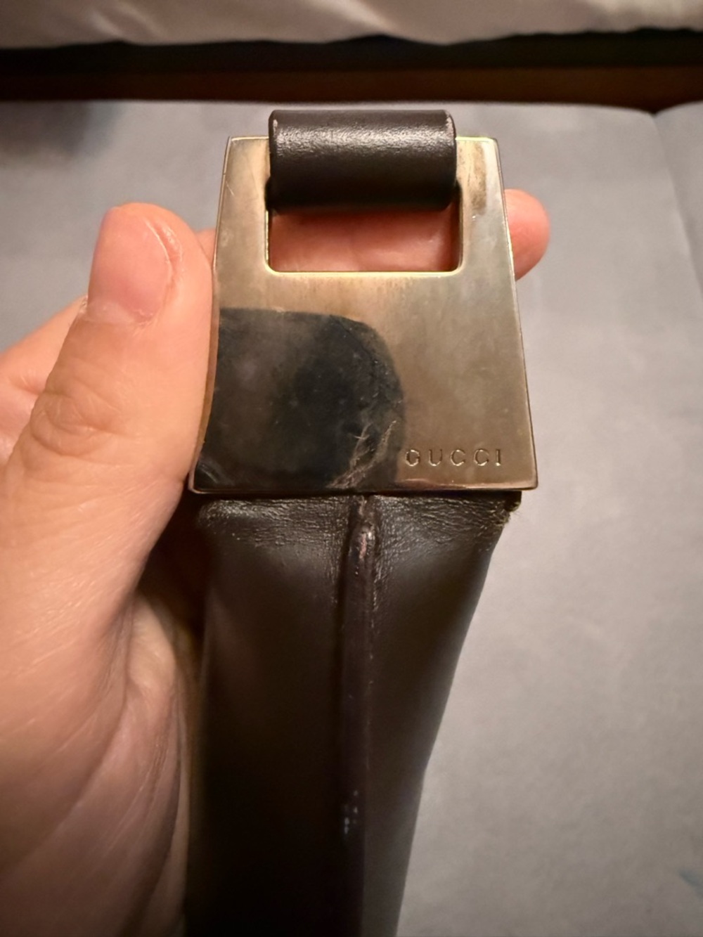 Vintage Gucci Leather Shoulder Bag - Picture 5 of 10